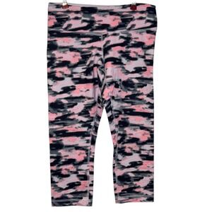Lululemon Womens Sweatpants Athletic Animal Print Wamo Camo Crop Leggings Pink 6